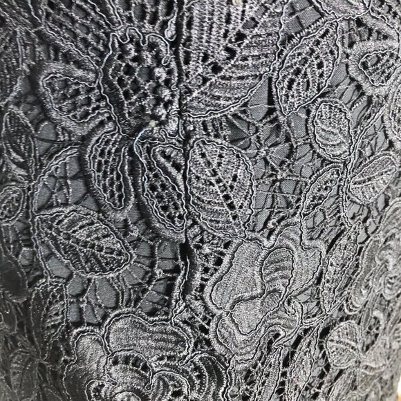 Free People Black Floral Lace Off Shoulder Dress Size 6 - Picture 12 of 13